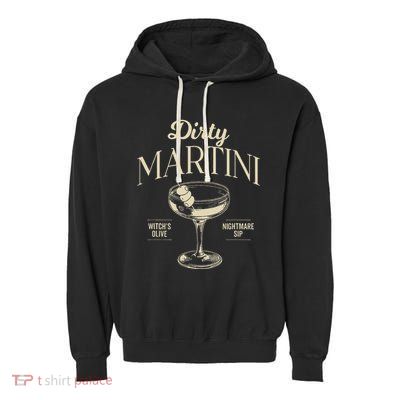 Dirty Martini Costume Funny Cute Cocktail Halloween Party Garment-Dyed Fleece Hoodie