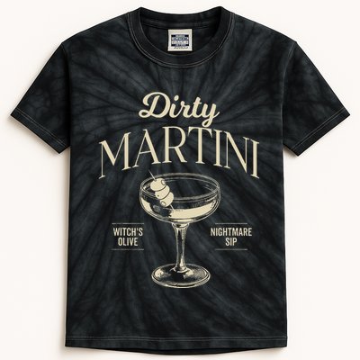 Dirty Martini Costume Funny Cute Cocktail Halloween Party Kids Tie-Dye T-Shirt