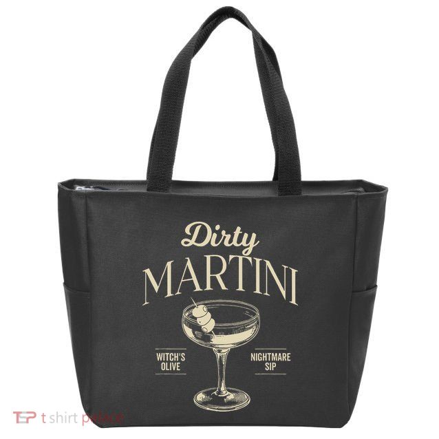 Dirty Martini Costume Funny Cute Cocktail Halloween Party Zip Tote Bag