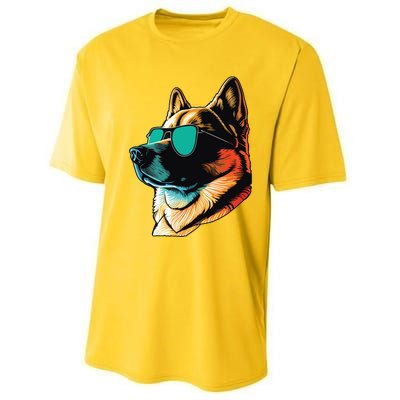 Dad Mom Cool Dog Sunglasses Akita Performance Sprint T-Shirt