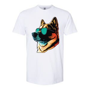 Dad Mom Cool Dog Sunglasses Akita Softstyle CVC T-Shirt