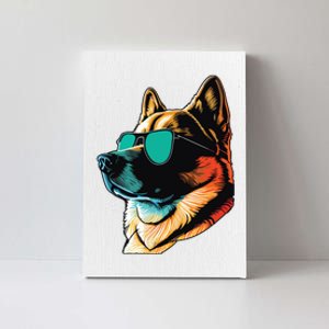 Dad Mom Cool Dog Sunglasses Akita Canvas