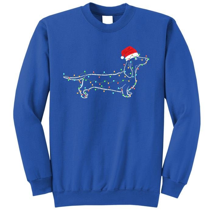 Dachshund Merry Christmas Weiner Xmas Lights Funny Gift Sweatshirt