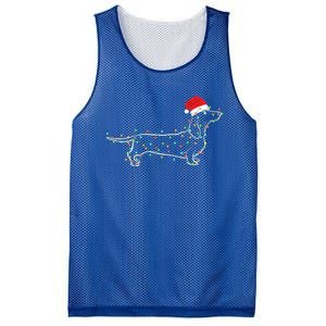 Dachshund Merry Christmas Weiner Xmas Lights Funny Gift Mesh Reversible Basketball Jersey Tank