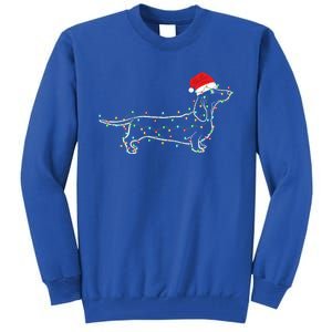 Dachshund Merry Christmas Weiner Xmas Lights Funny Gift Tall Sweatshirt