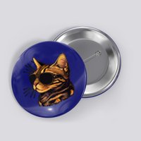 Dad Mom Cat Sunglasses Bengal Cat Funny Gift Button