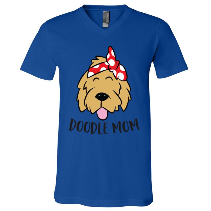 Doodle Mom Cute Goldendoodle Mom Doodle Mama Great Gift V-Neck T-Shirt