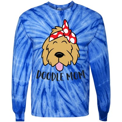 Doodle Mom Cute Goldendoodle Mom Doodle Mama Great Gift Tie-Dye Long Sleeve Shirt