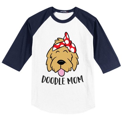 Doodle Mom Cute Goldendoodle Mom Doodle Mama Great Gift Baseball Sleeve Shirt