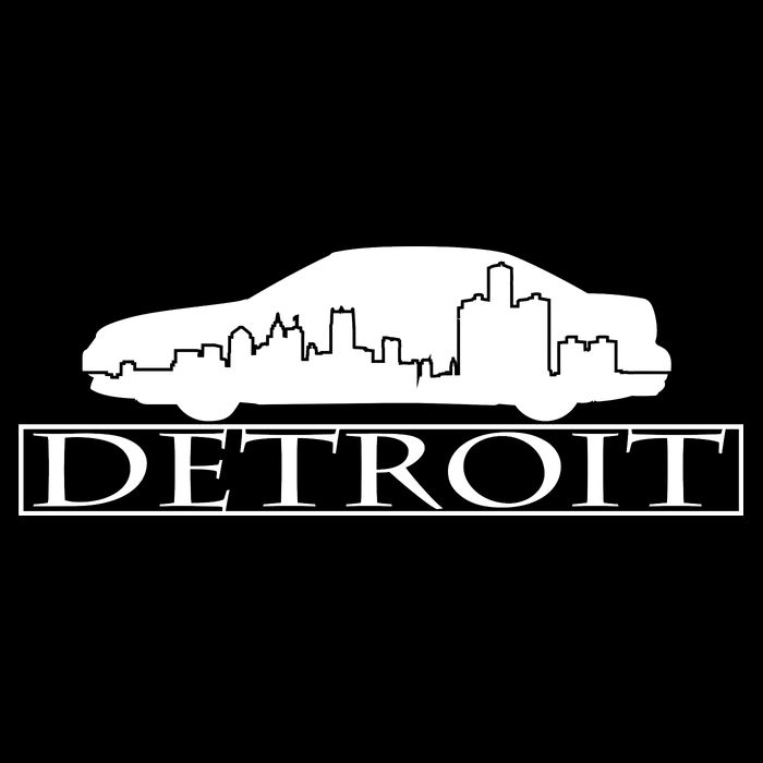 Detroit Motor City Skyline Car USA-Made Doggie Bandana
