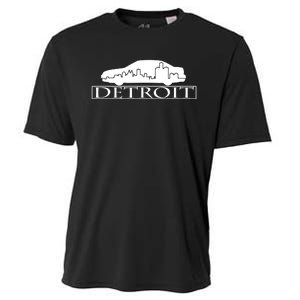 Detroit Motor City Skyline Car Cooling Performance Crew T-Shirt