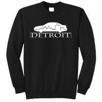 Detroit Motor City Skyline Car Sweatshirt