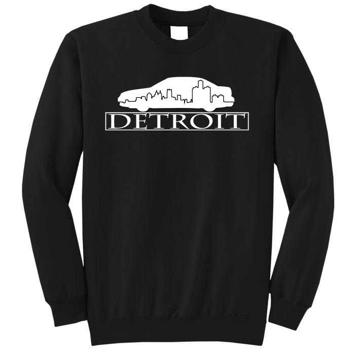 Detroit Motor City Skyline Car Sweatshirt