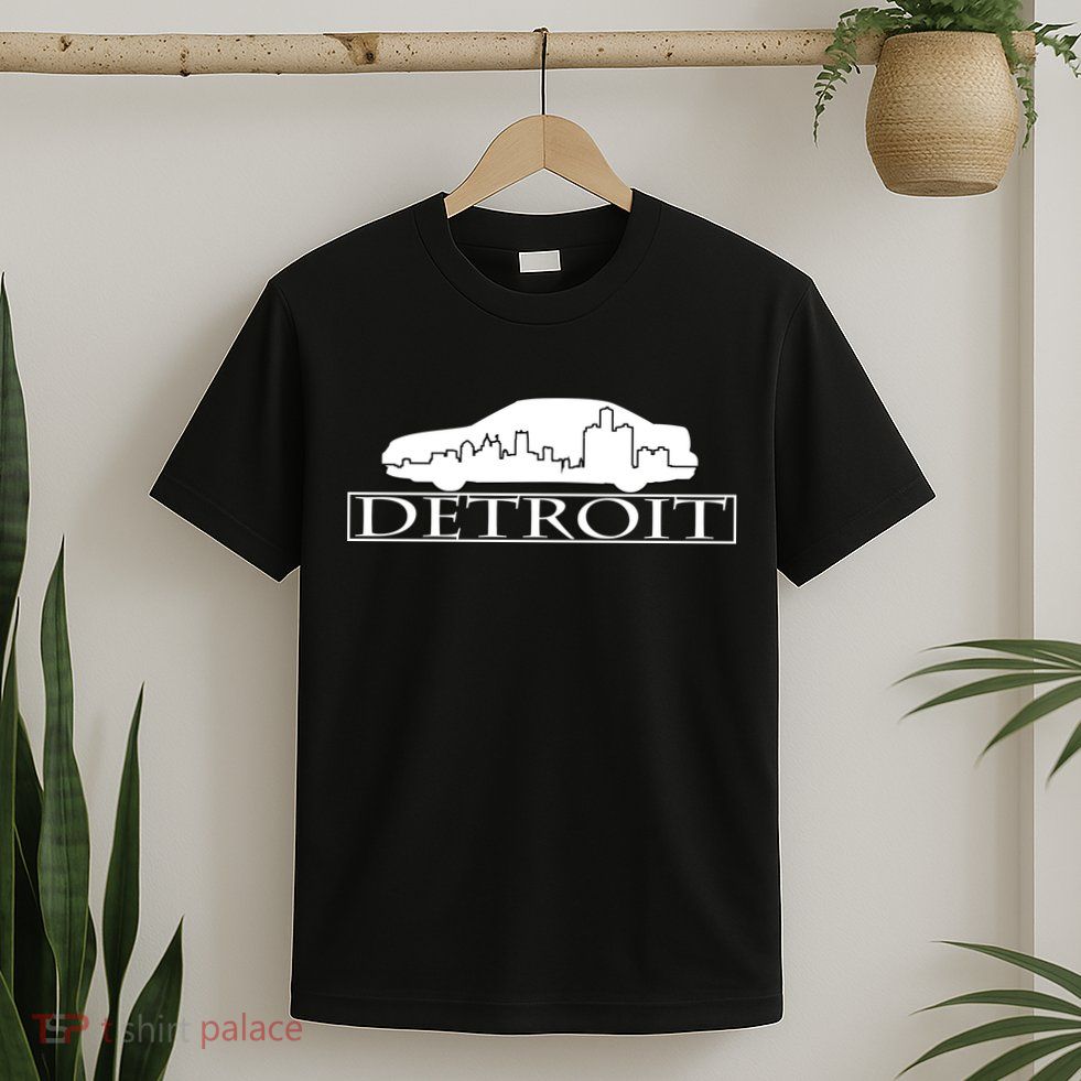 Detroit Motor City Skyline Car T-Shirt