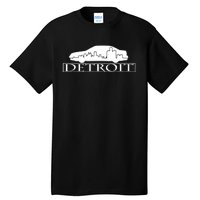 Detroit Motor City Skyline Car Tall T-Shirt