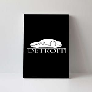 Detroit Motor City Skyline Car Canvas