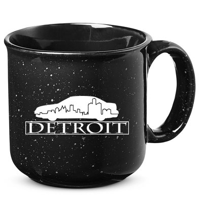Detroit Motor City Skyline Car 15oz Campfire Ceramic Mug