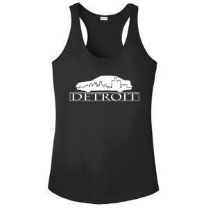 Detroit Motor City Skyline Car Ladies PosiCharge Competitor Racerback Tank