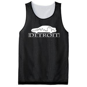 Detroit Motor City Skyline Car Mesh Reversible Basketball Jersey Tank