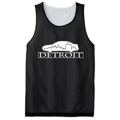 Detroit Motor City Skyline Car Mesh Reversible Basketball Jersey Tank
