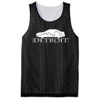 Detroit Motor City Skyline Car Mesh Reversible Basketball Jersey Tank