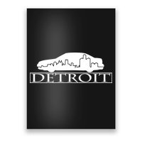 Detroit Motor City Skyline Car Poster