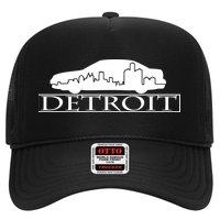 Detroit Motor City Skyline Car Trucker Hat