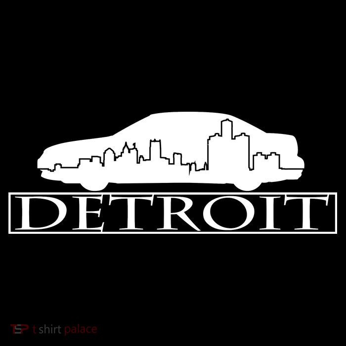 Detroit Motor City Skyline Car Tank Top