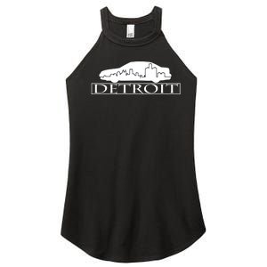 Detroit Motor City Skyline Car Women's Perfect Tri Rocker Tank