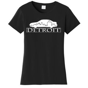 Detroit Motor City Skyline Car Women's T-Shirt