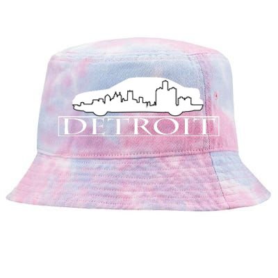 Detroit Motor City Skyline Car Tie-Dyed Bucket Hat