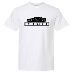 Detroit Motor City Skyline Car Garment-Dyed Heavyweight T-Shirt