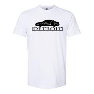 Detroit Motor City Skyline Car Softstyle CVC T-Shirt