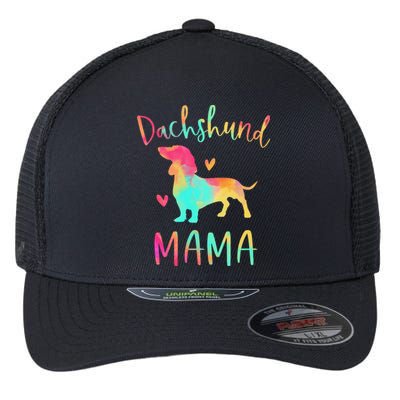 Dachshund Mama Colorful Doxie Gifts Dog Mom Flexfit Unipanel Trucker Cap