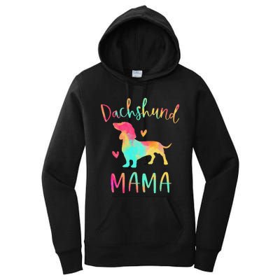 Dachshund Mama Colorful Doxie Gifts Dog Mom Women's Pullover Hoodie