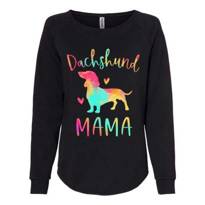 Dachshund Mama Colorful Doxie Gifts Dog Mom Womens California Wash Sweatshirt