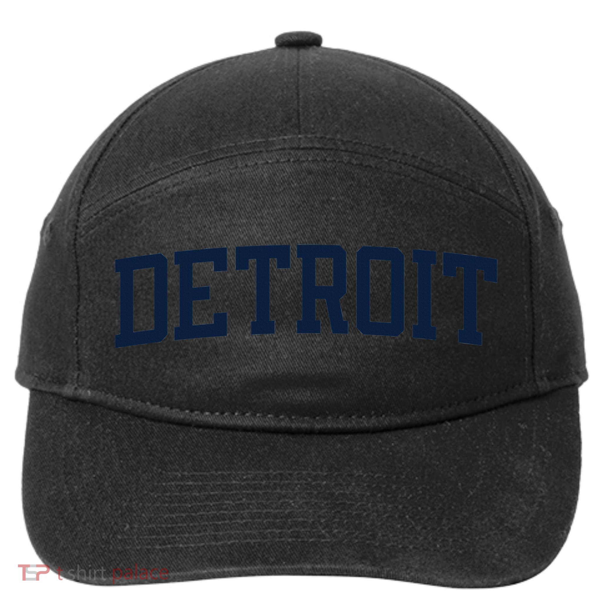 Detroit Michigan Collegiate Style Varsity Block Letter 7-Panel Snapback Hat