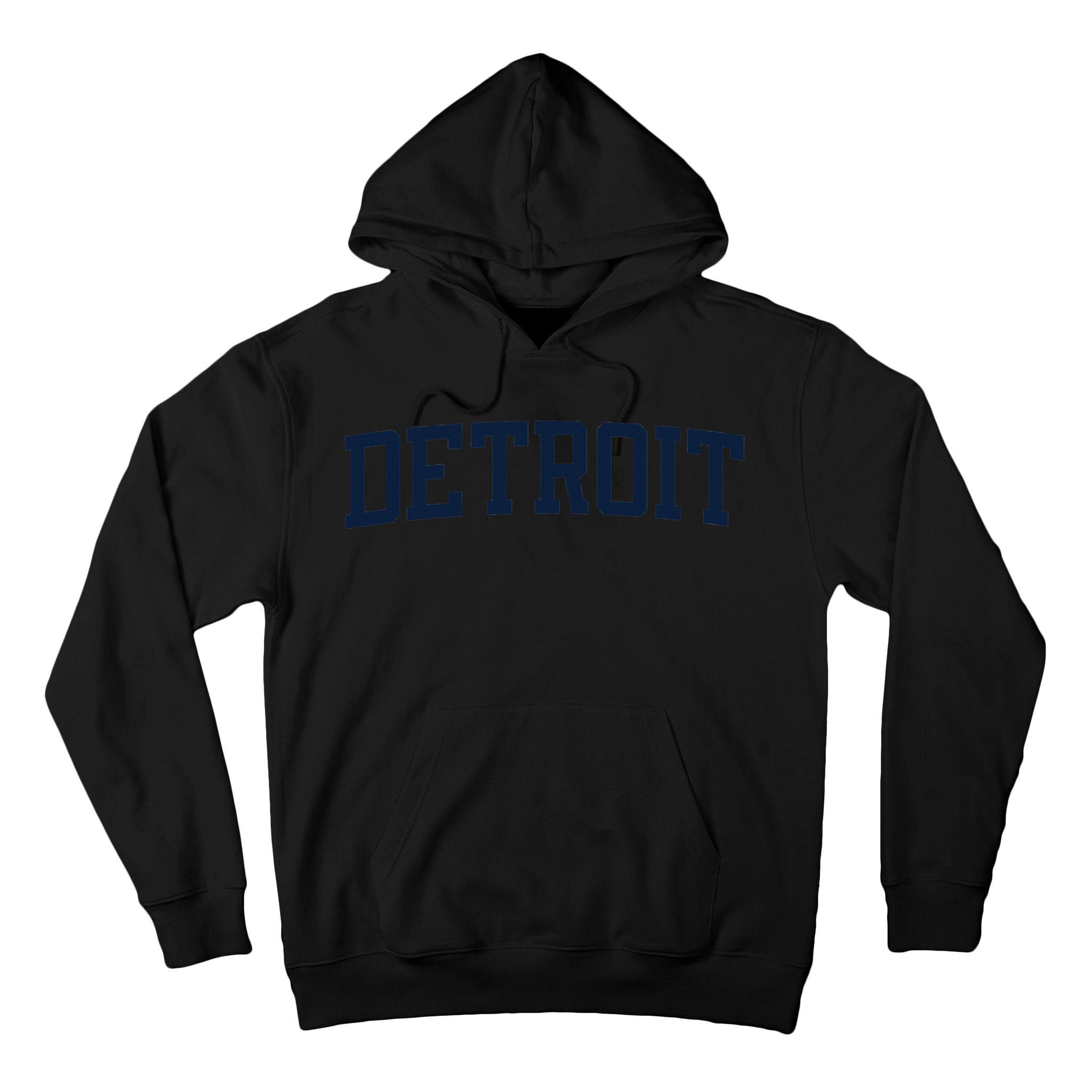 Detroit Michigan Collegiate Style Varsity Block Letter Tall Hoodie