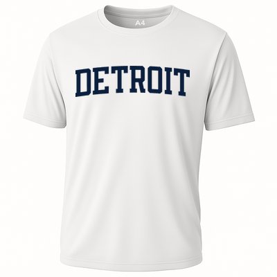 Detroit Michigan Collegiate Style Varsity Block Letter Performance Shirt
