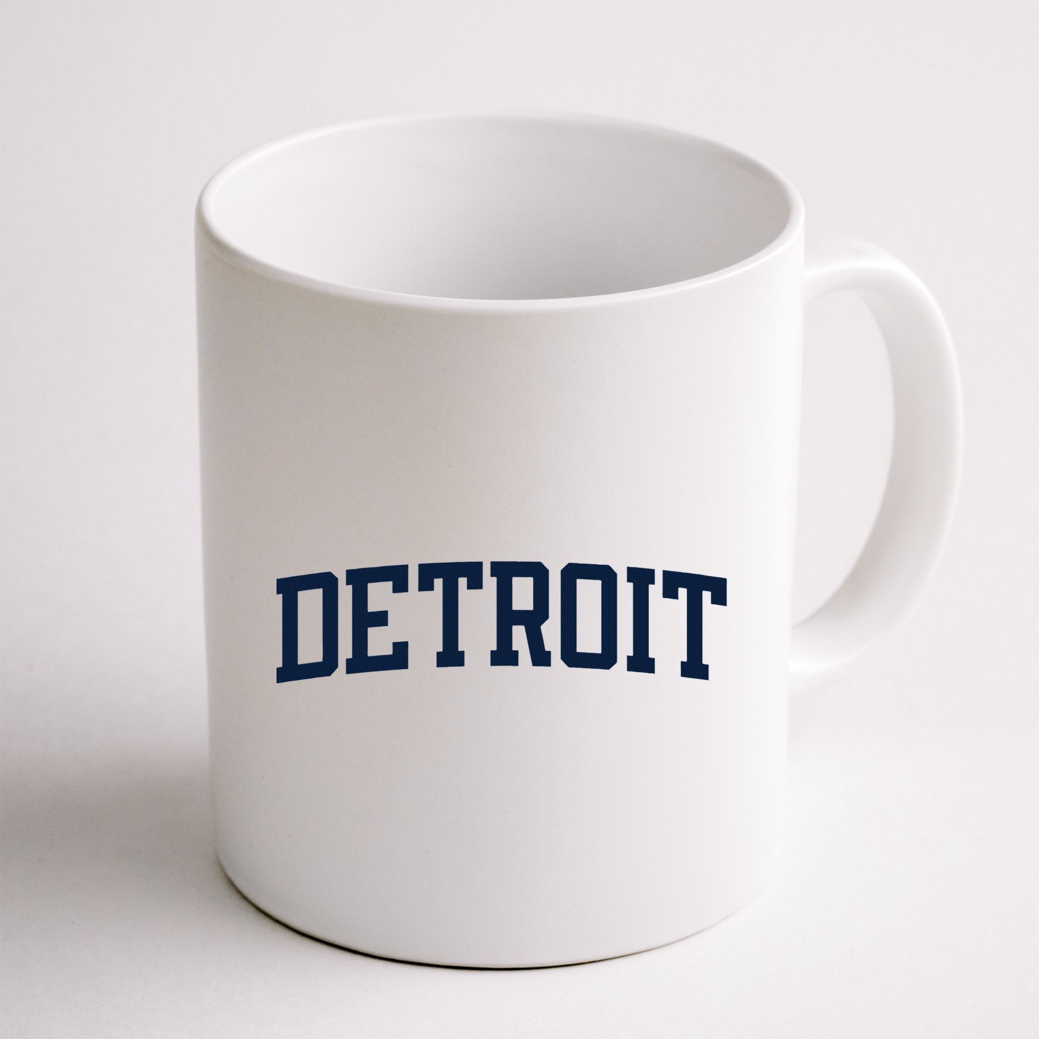 Detroit Michigan Collegiate Style Varsity Block Letter Mug