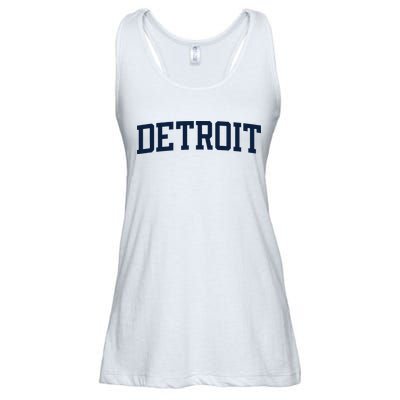 Detroit Michigan Collegiate Style Varsity Block Letter Ladies Essential Flowy Tank