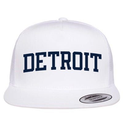 Detroit Michigan Collegiate Style Varsity Block Letter Flatbill Hat