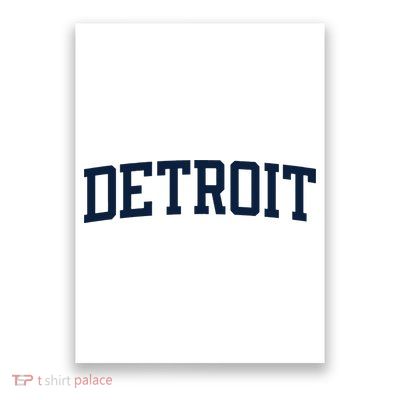 Detroit Michigan Collegiate Style Varsity Block Letter Poster