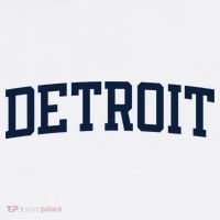 Detroit Michigan Collegiate Style Varsity Block Letter Poster