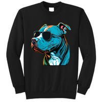 Dad Mom Cool Dog Sunglasses Pitbull Sweatshirt