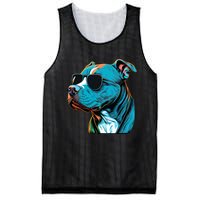 Dad Mom Cool Dog Sunglasses Pitbull Mesh Reversible Basketball Jersey Tank