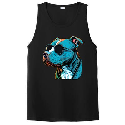 Dad Mom Cool Dog Sunglasses Pitbull PosiCharge Competitor Tank