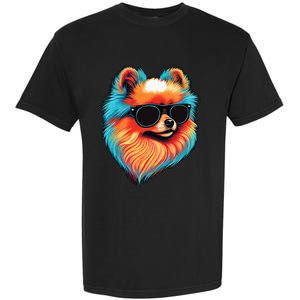 Dad Mom Cool Dog Sunglasses Pomeranian Garment-Dyed Heavyweight T-Shirt