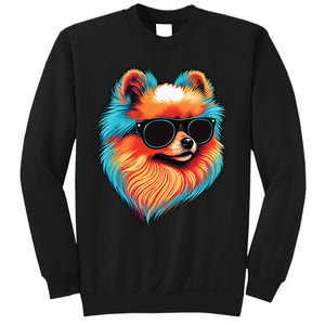 Dad Mom Cool Dog Sunglasses Pomeranian Sweatshirt