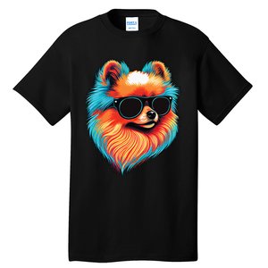 Dad Mom Cool Dog Sunglasses Pomeranian Tall T-Shirt